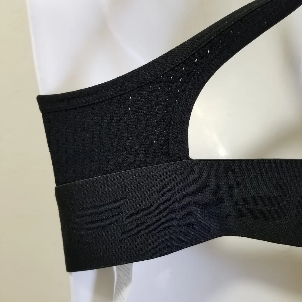 Fabletics Womens Wren SculptKnit Sports Bra Black  Logo Wide Band Mesh S NWT - Picture 10 of 14